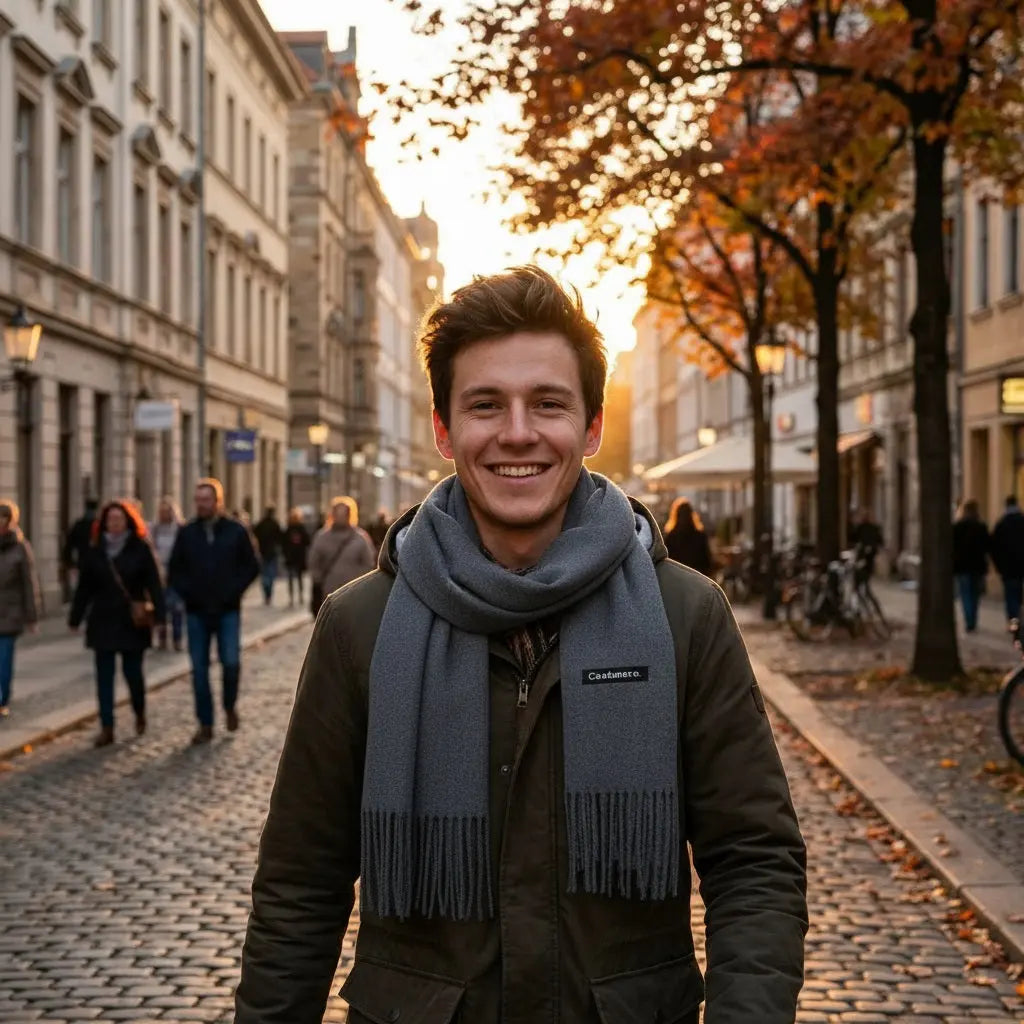 Echarpe cachemire homme EASTON - Coeur de Foulard