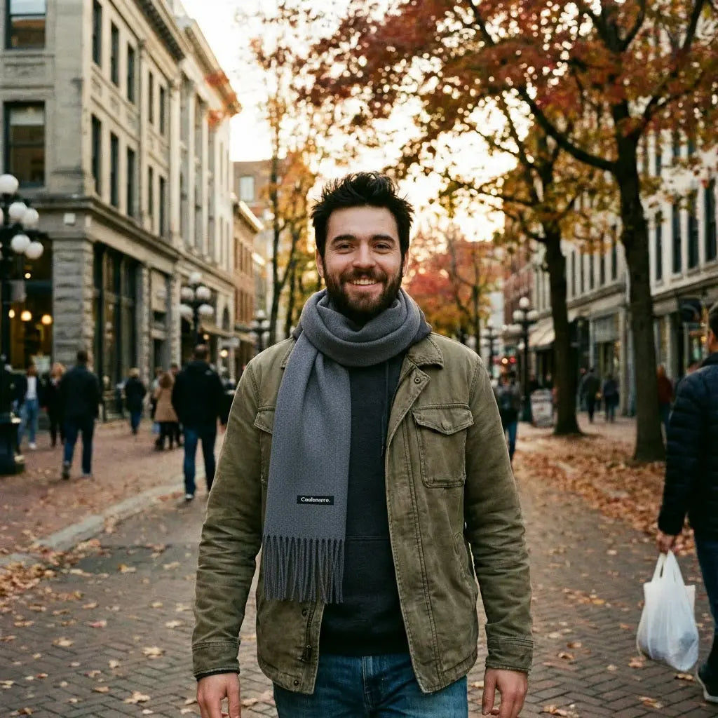 Echarpe cachemire homme EASTON - Coeur de Foulard