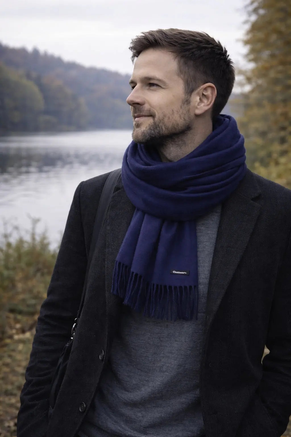 Echarpe cachemire homme GARETT bis - Coeur de Foulard