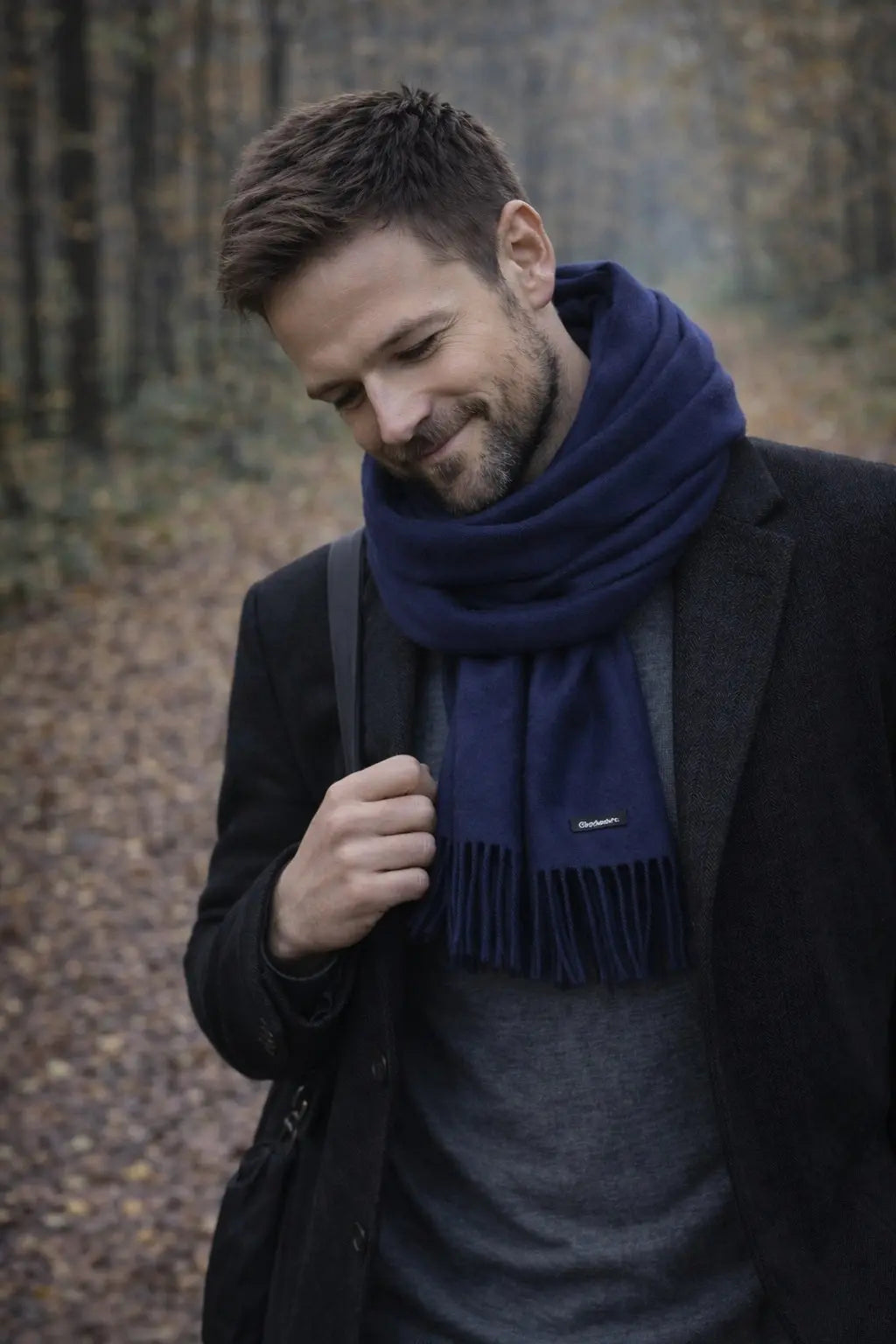 Echarpe cachemire homme GARETT bis - Coeur de Foulard