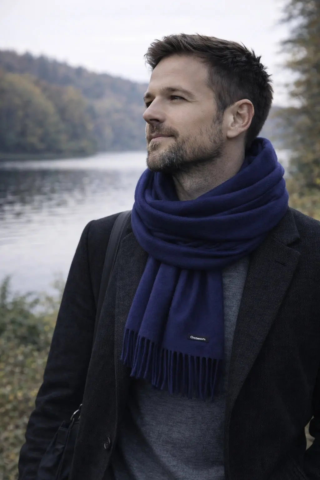 Echarpe cachemire homme GARETT bis - Coeur de Foulard