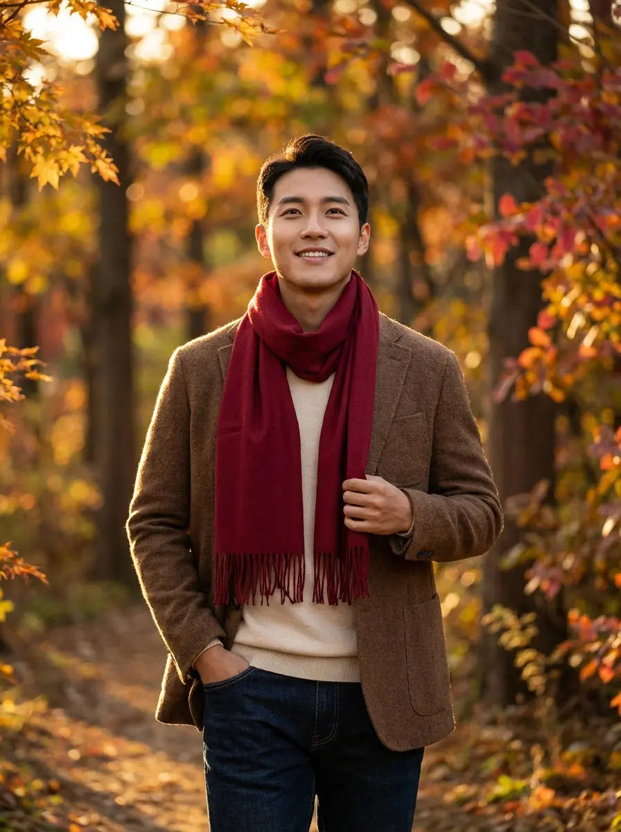 Echarpe cachemire homme GRAYSON Coeur de Foulard