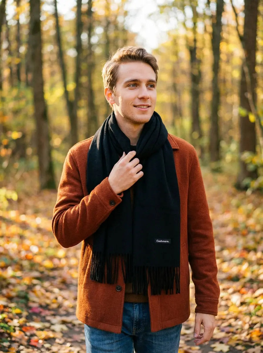 Echarpe cachemire homme GRIFFIN bis - Coeur de Foulard