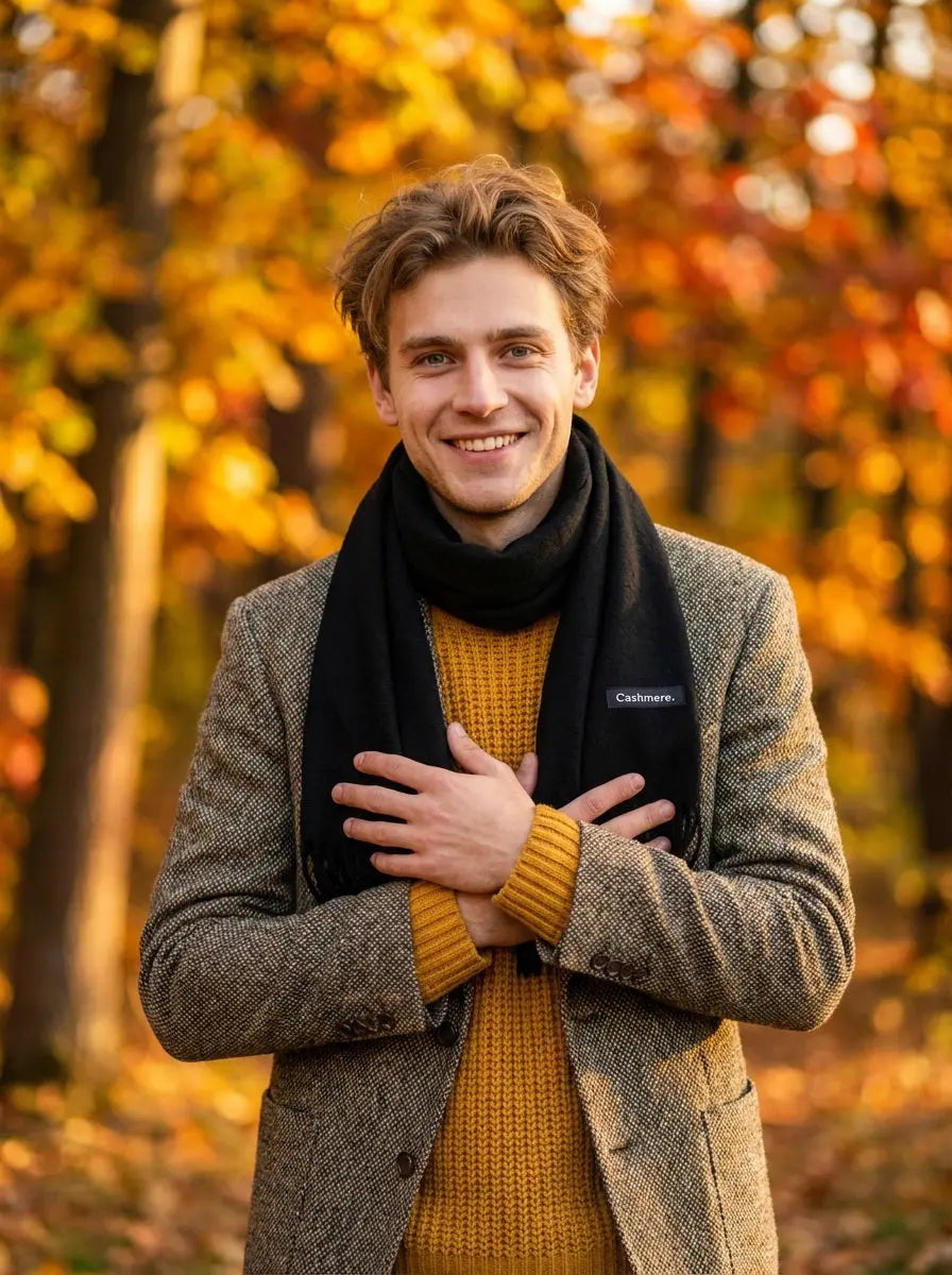 Echarpe cachemire homme GRIFFIN bis - Coeur de Foulard