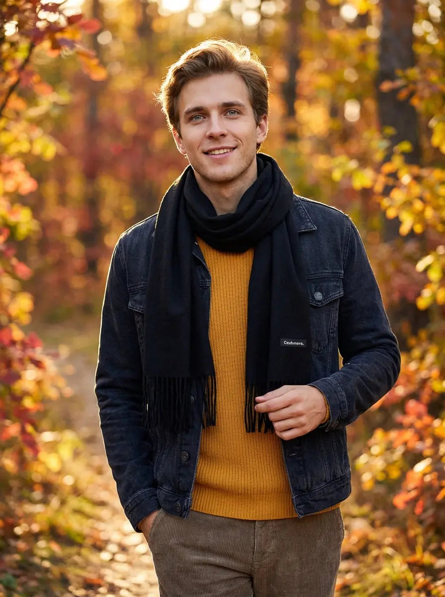 Echarpe cachemire homme GRIFFIN bis - Coeur de Foulard