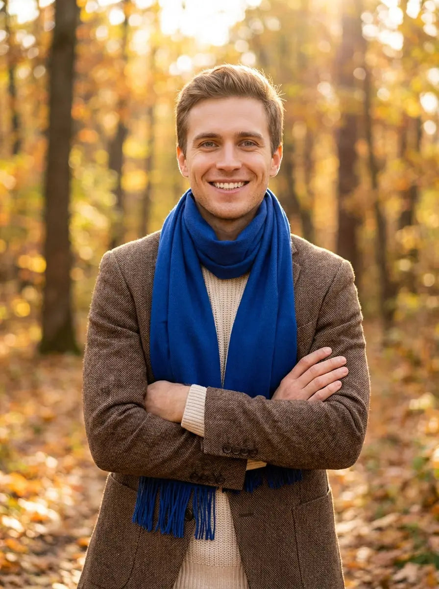 Echarpe cachemire homme GUNNER Coeur de Foulard