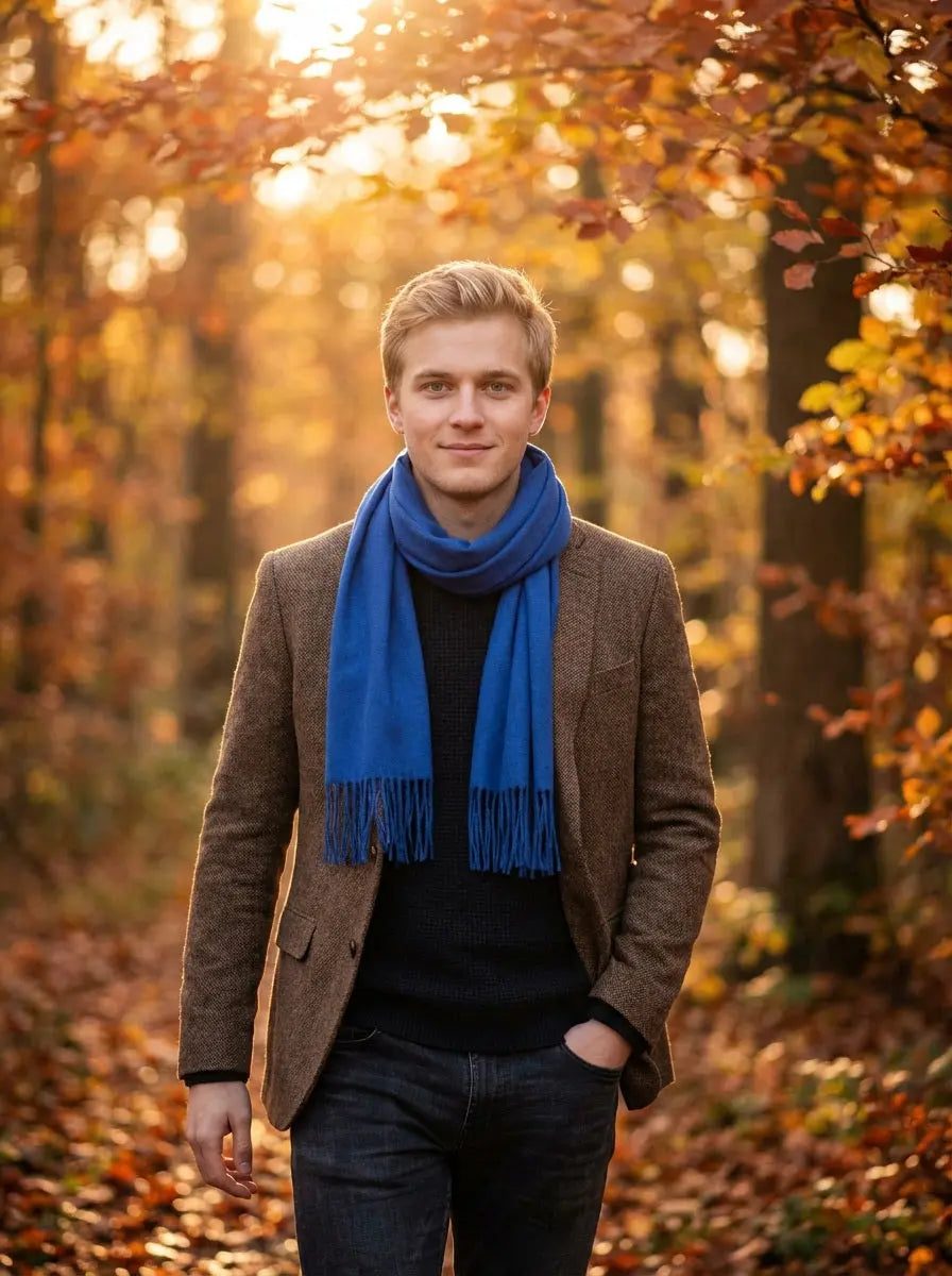 Echarpe cachemire homme GUNNER bis - Coeur de Foulard