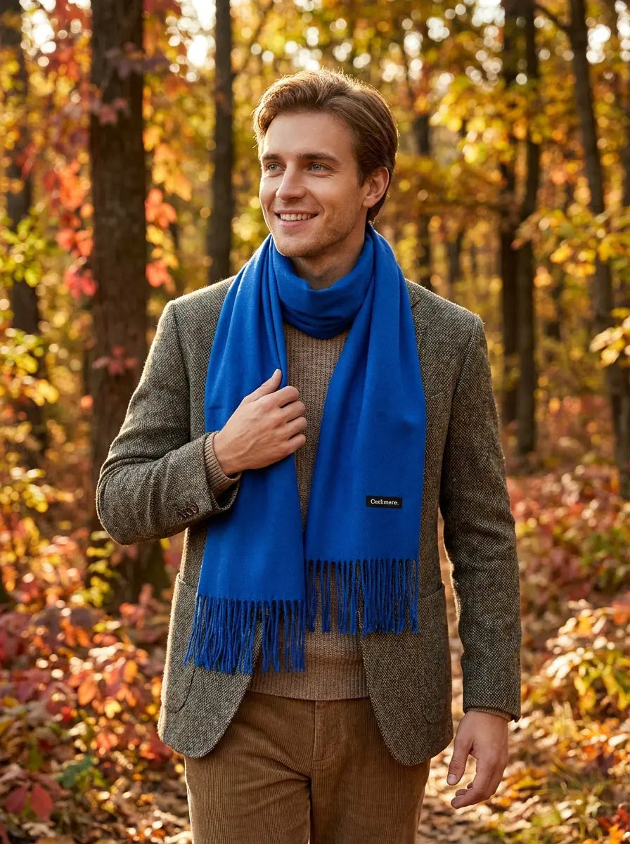 Echarpe cachemire homme GUNNER bis - Coeur de Foulard