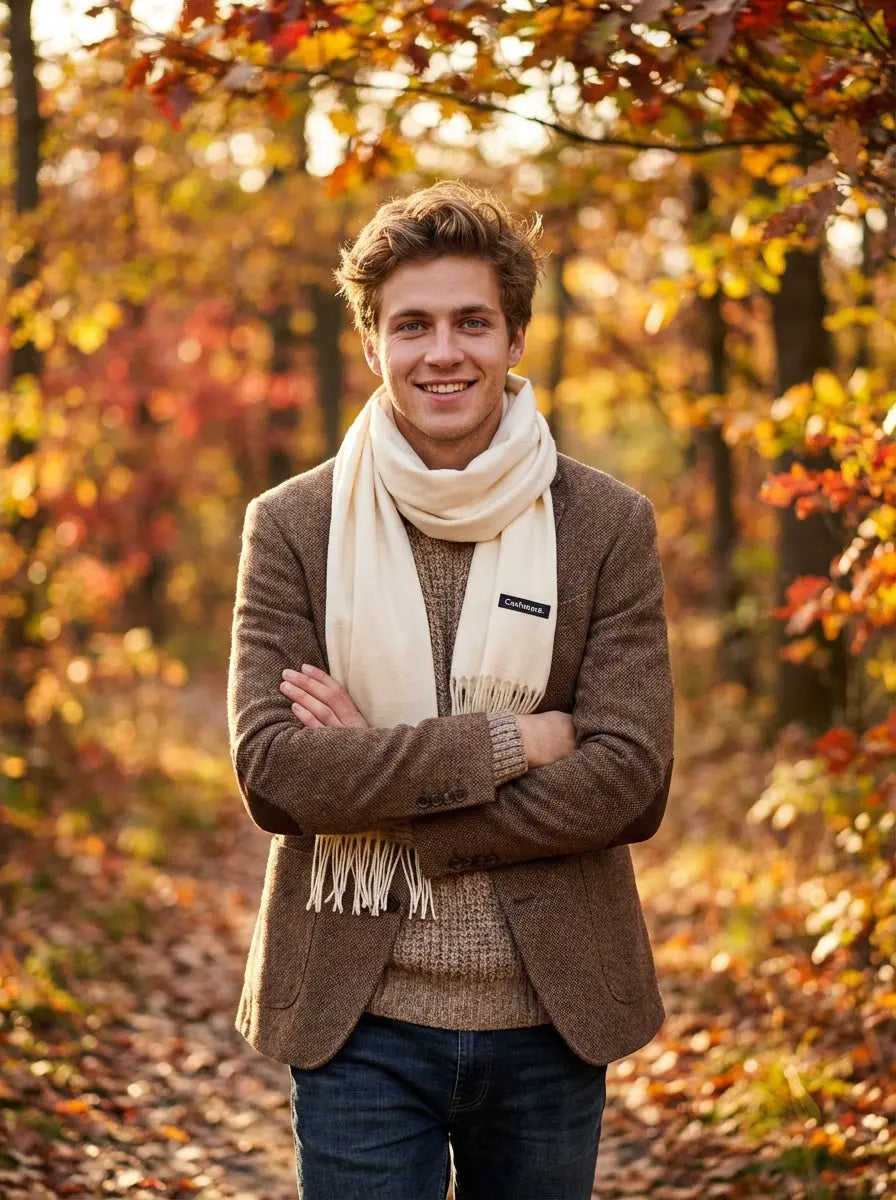 Echarpe cachemire homme HUNTER - Coeur de Foulard