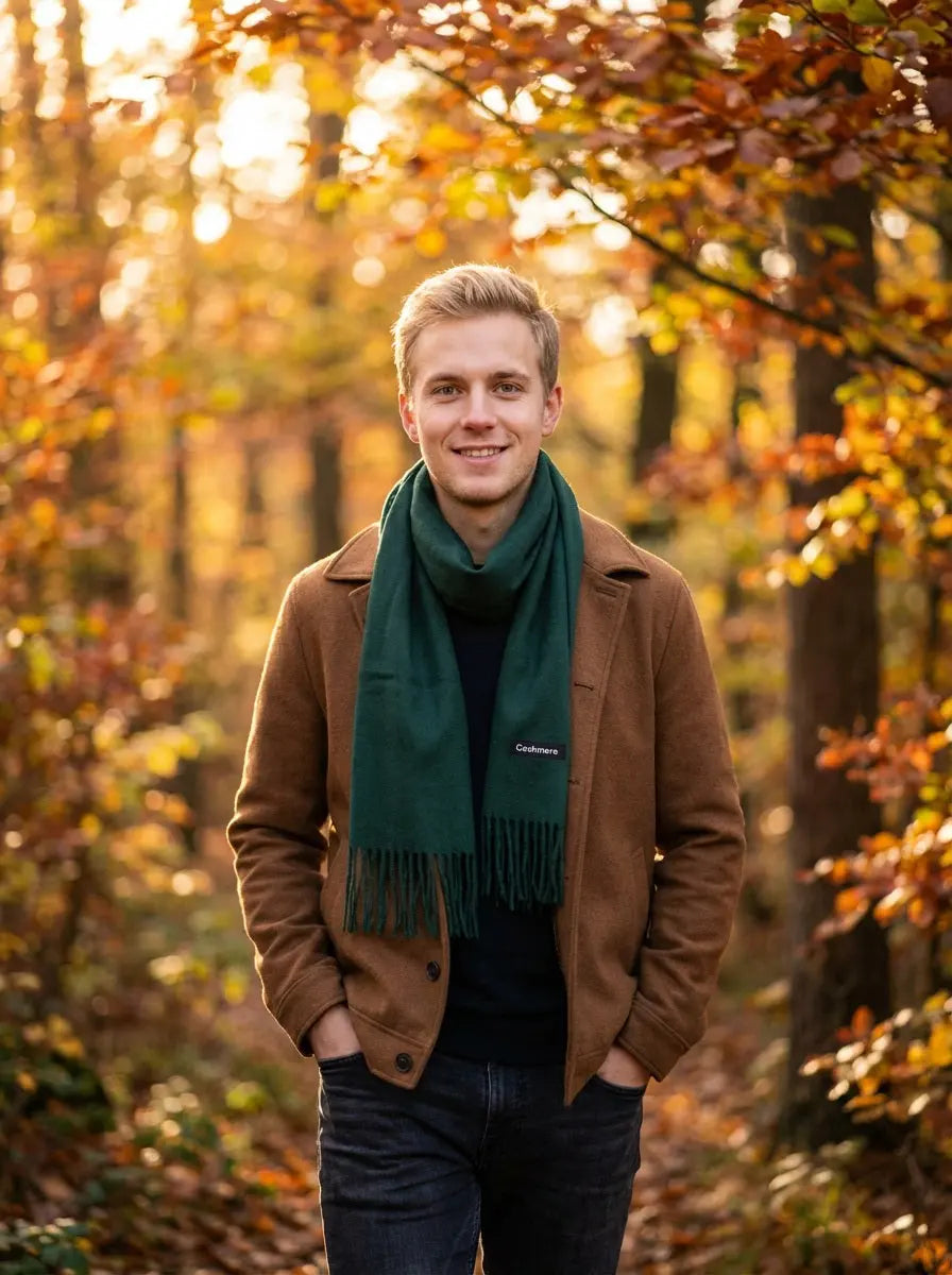 Echarpe cachemire homme JACKSON Coeur de Foulard