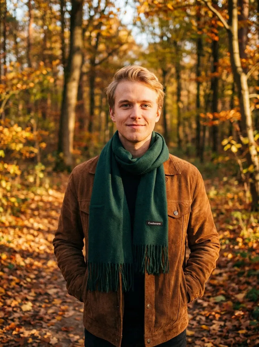 Echarpe cachemire homme JACKSON - Coeur de Foulard