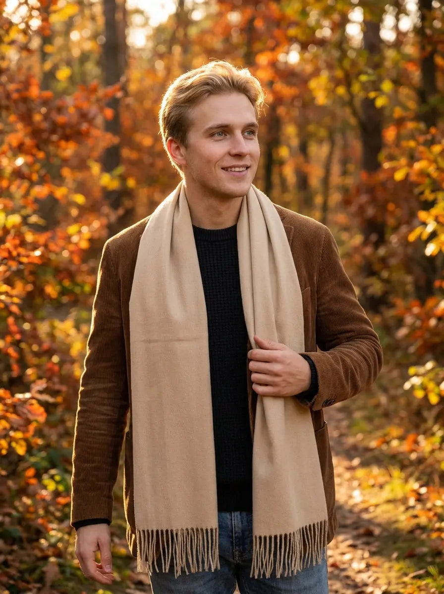 Echarpe cachemire homme JADEN - Coeur de Foulard