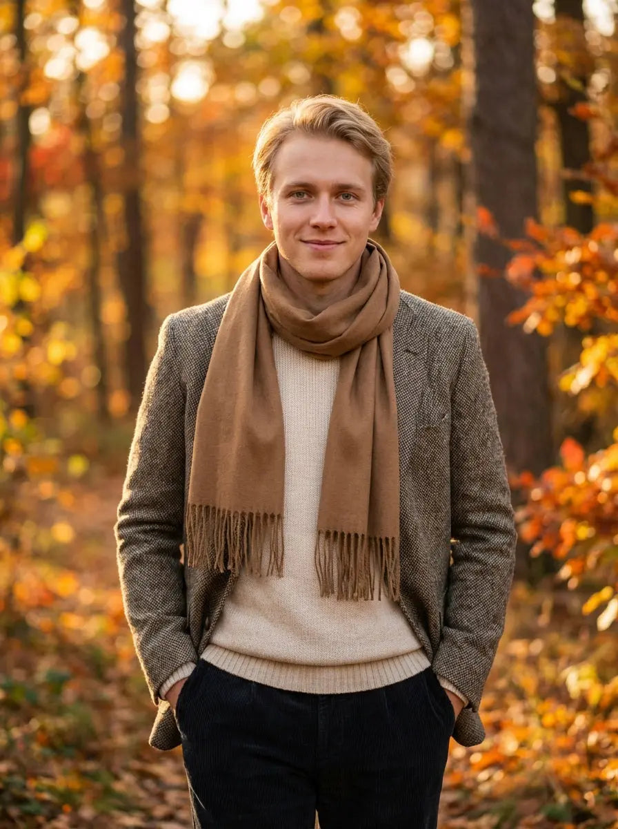 Echarpe cachemire homme JAMESON Coeur de Foulard