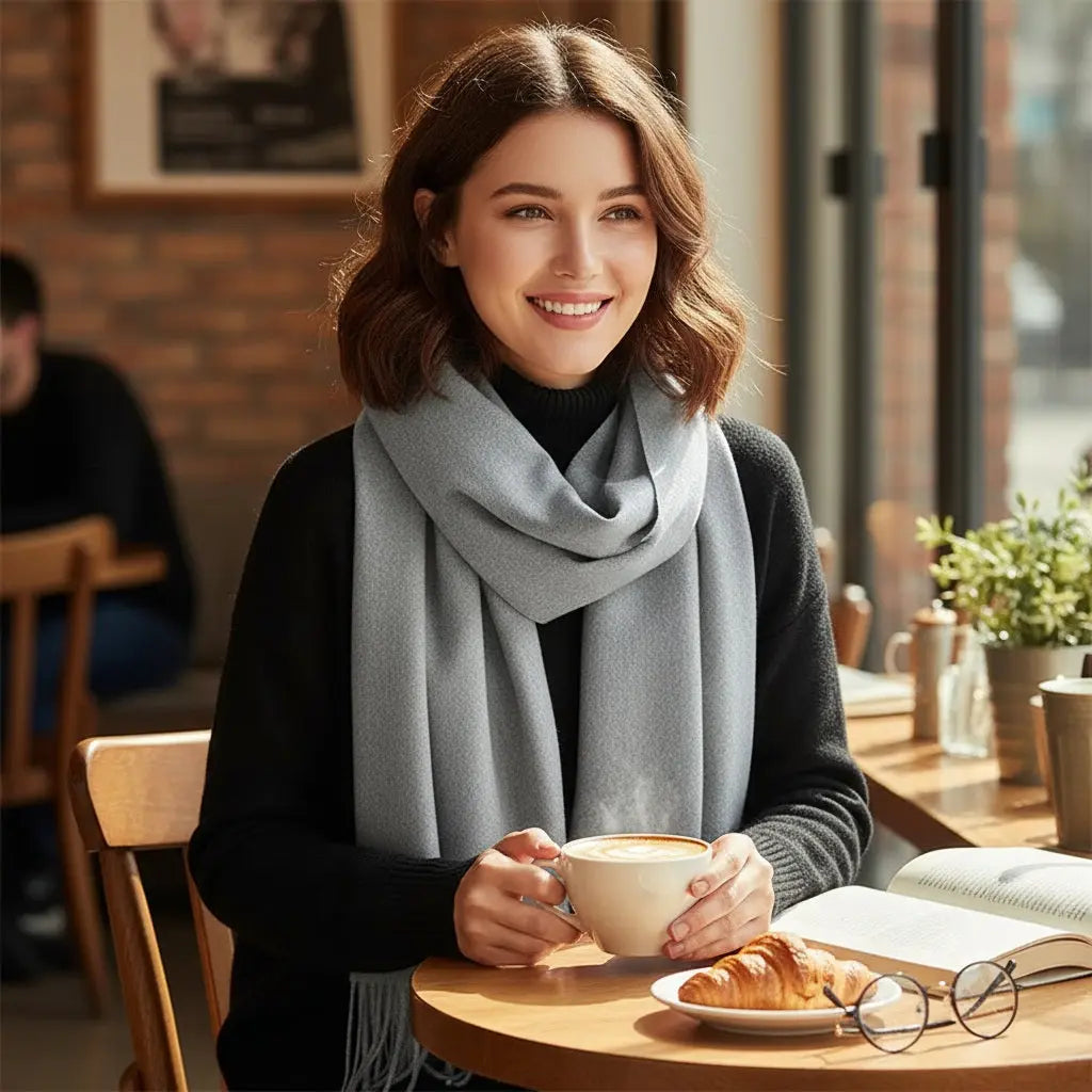 Echarpe cachemire THALIA - Coeur de Foulard