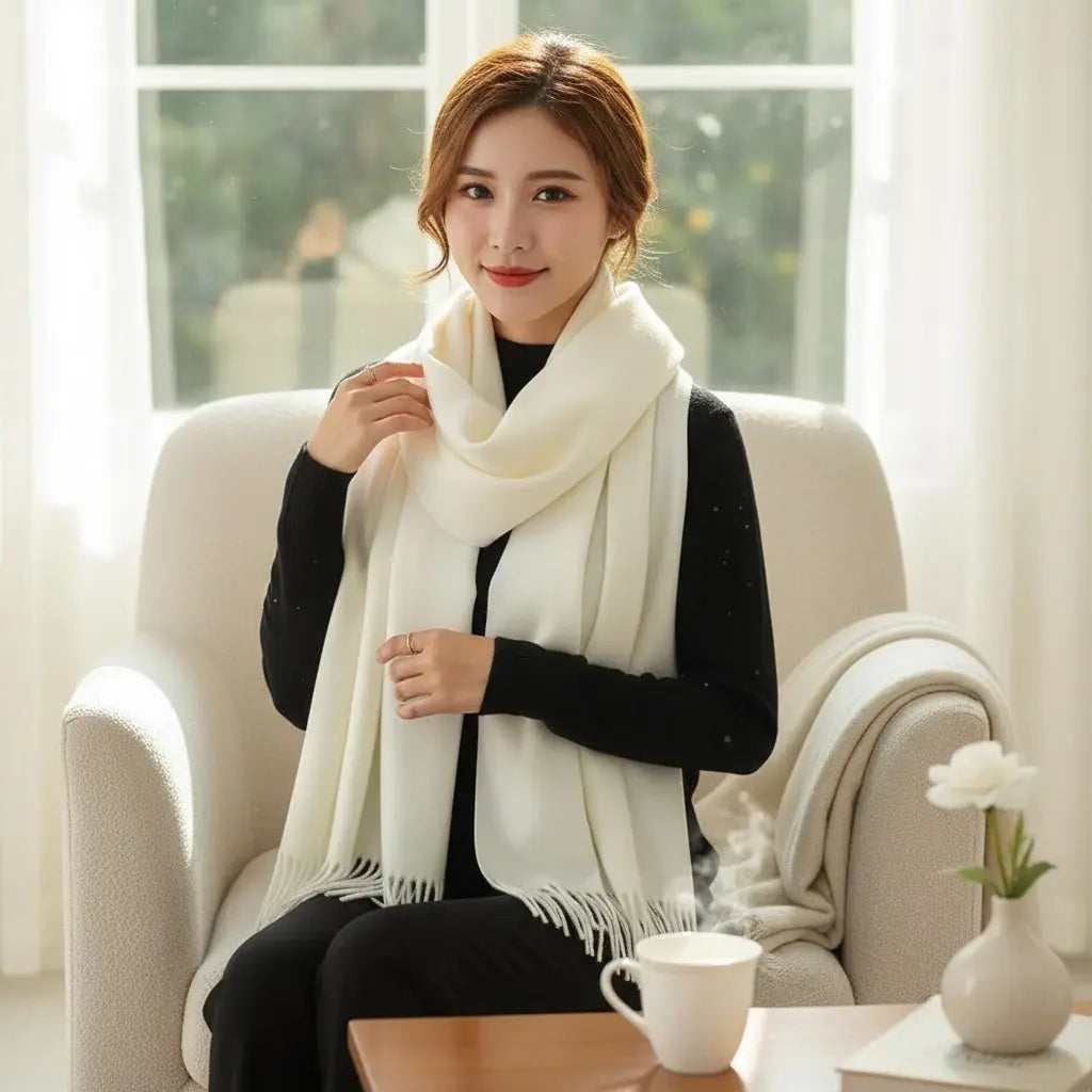 Echarpe cachemire TIPHAINE - Coeur de Foulard