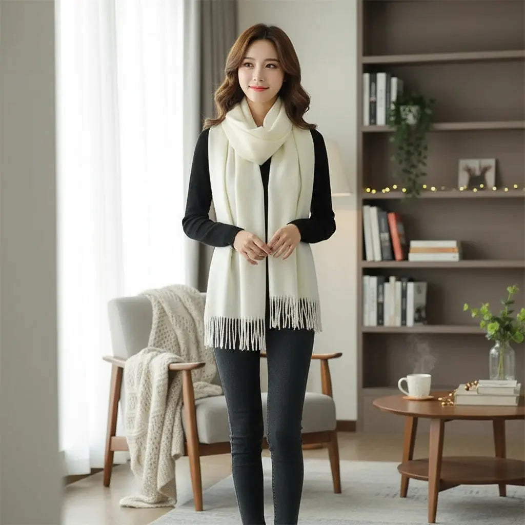 Echarpe cachemire TIPHAINE - Coeur de Foulard