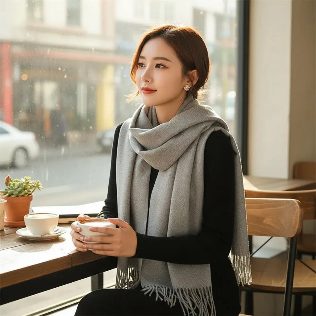 Echarpe cachemire ULRIKE - Coeur de Foulard