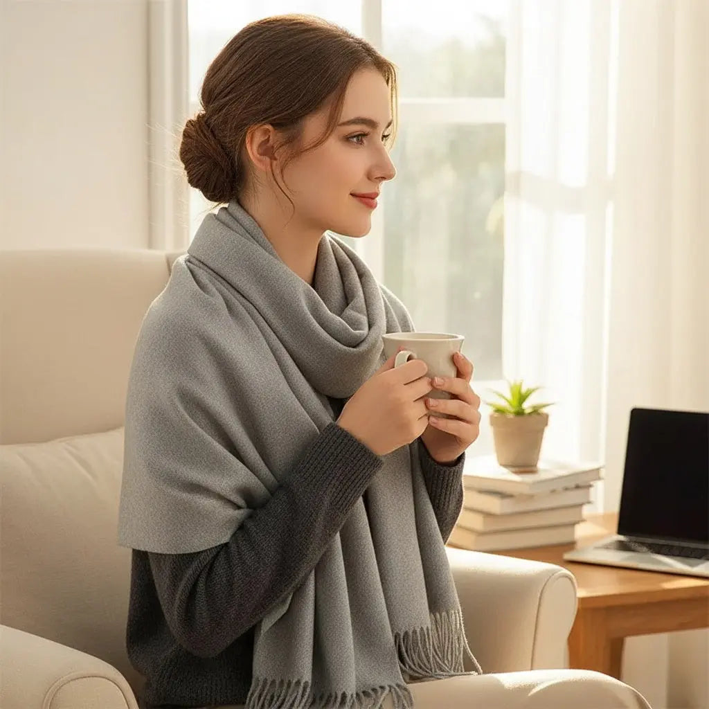 Echarpe cachemire ULRIKE - Coeur de Foulard