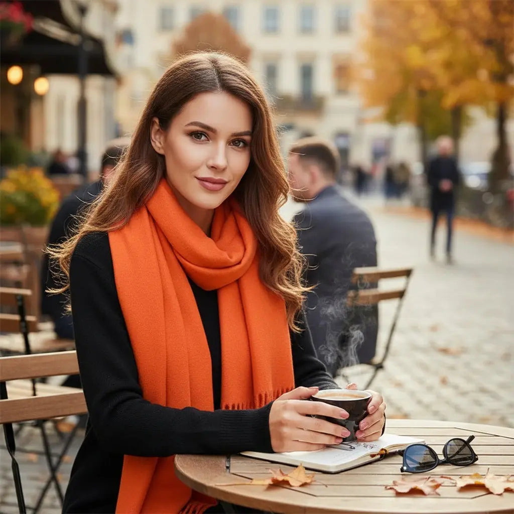 Echarpe cachemire VIVIANE - Coeur de Foulard