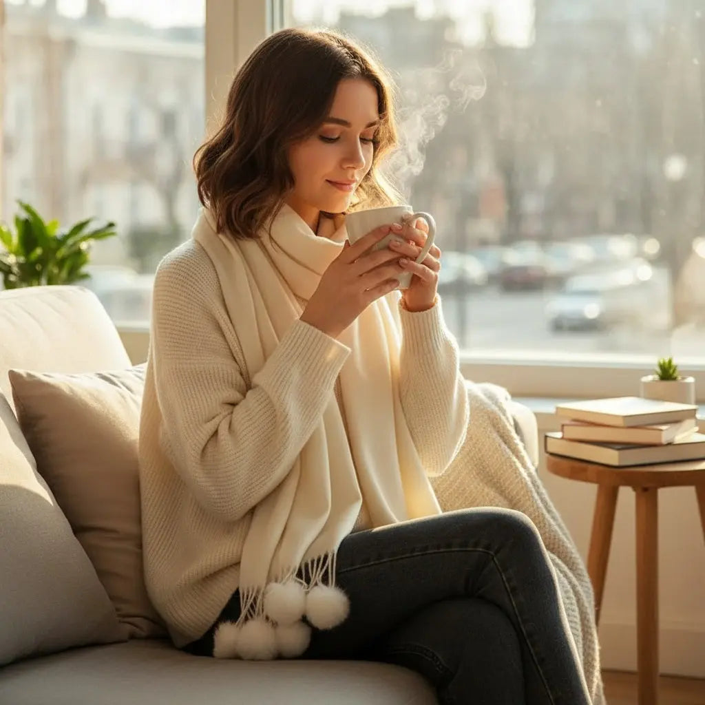 Echarpe en cachemire ALPHONSINE - Coeur de Foulard