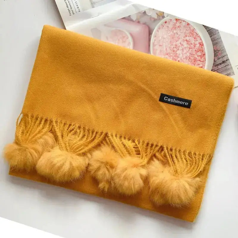 Echarpe en cachemire AMARILLYS - Coeur de Foulard