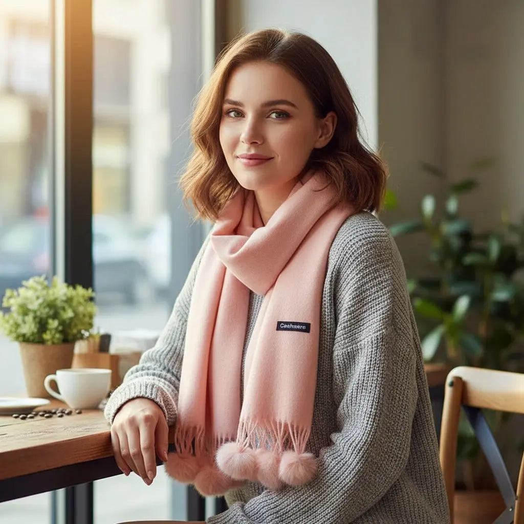 Echarpe en cachemire AMENAIDE - Coeur de Foulard