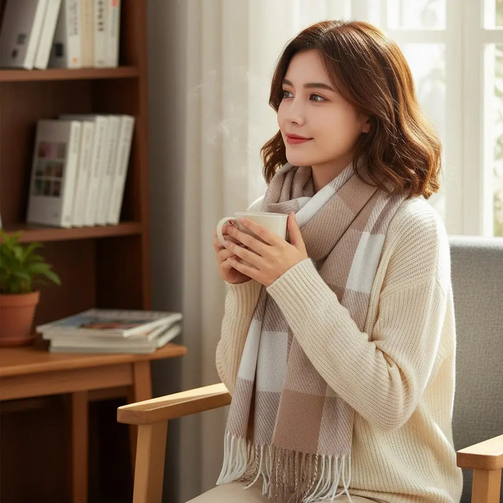 Echarpe en cachemire AZALEE - Coeur de Foulard