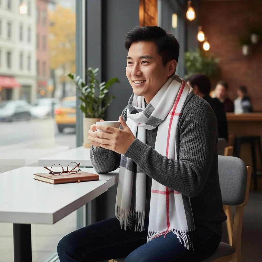 Echarpe en cachemire BENEDICTE - Coeur de Foulard