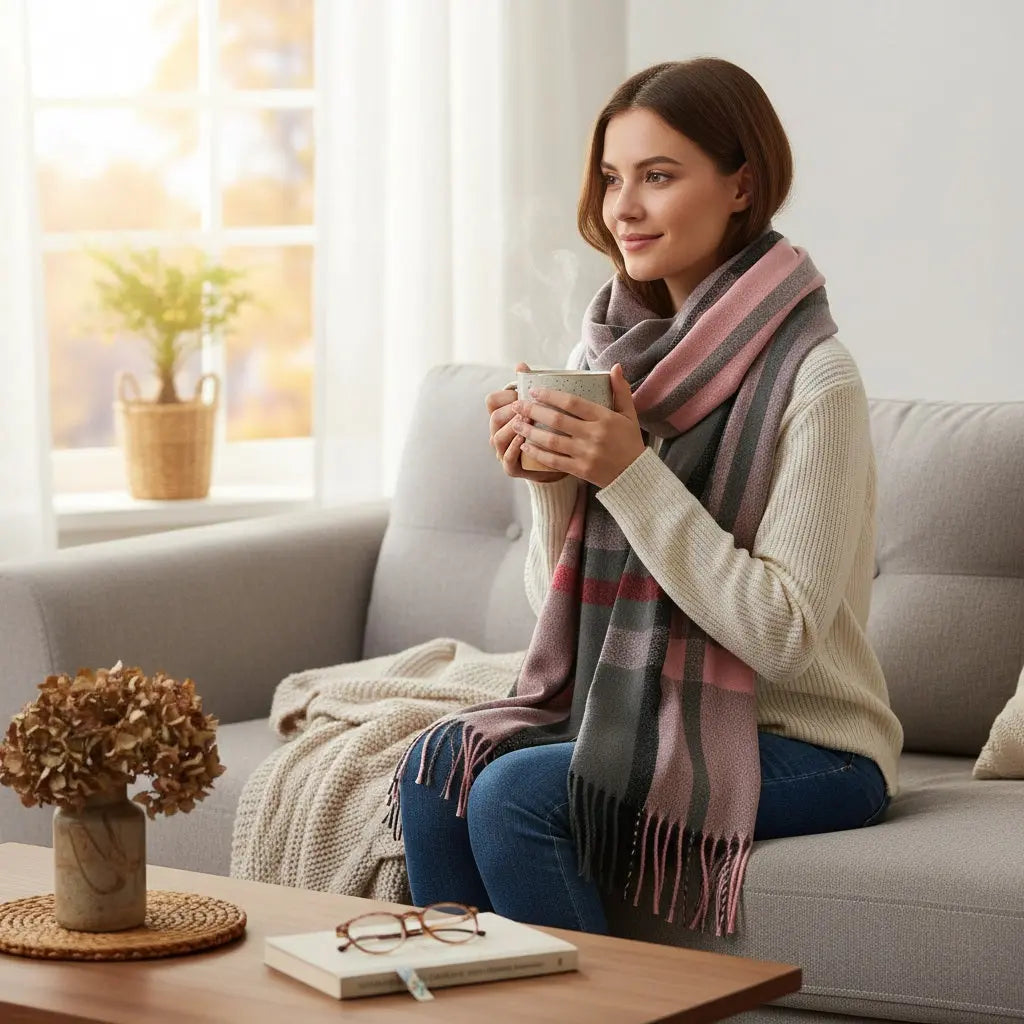 Echarpe en cachemire BERANGERE - Coeur de Foulard