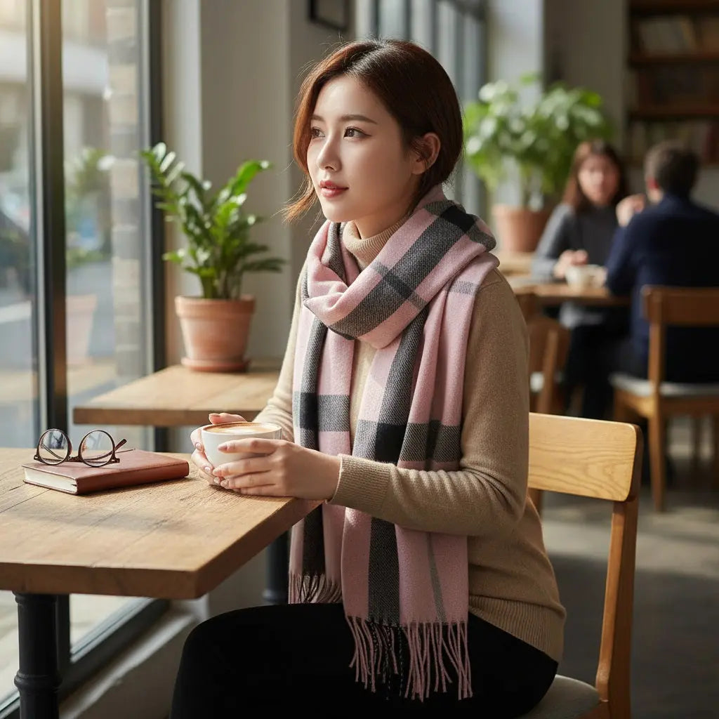 Echarpe en cachemire CAMILLE - Coeur de Foulard