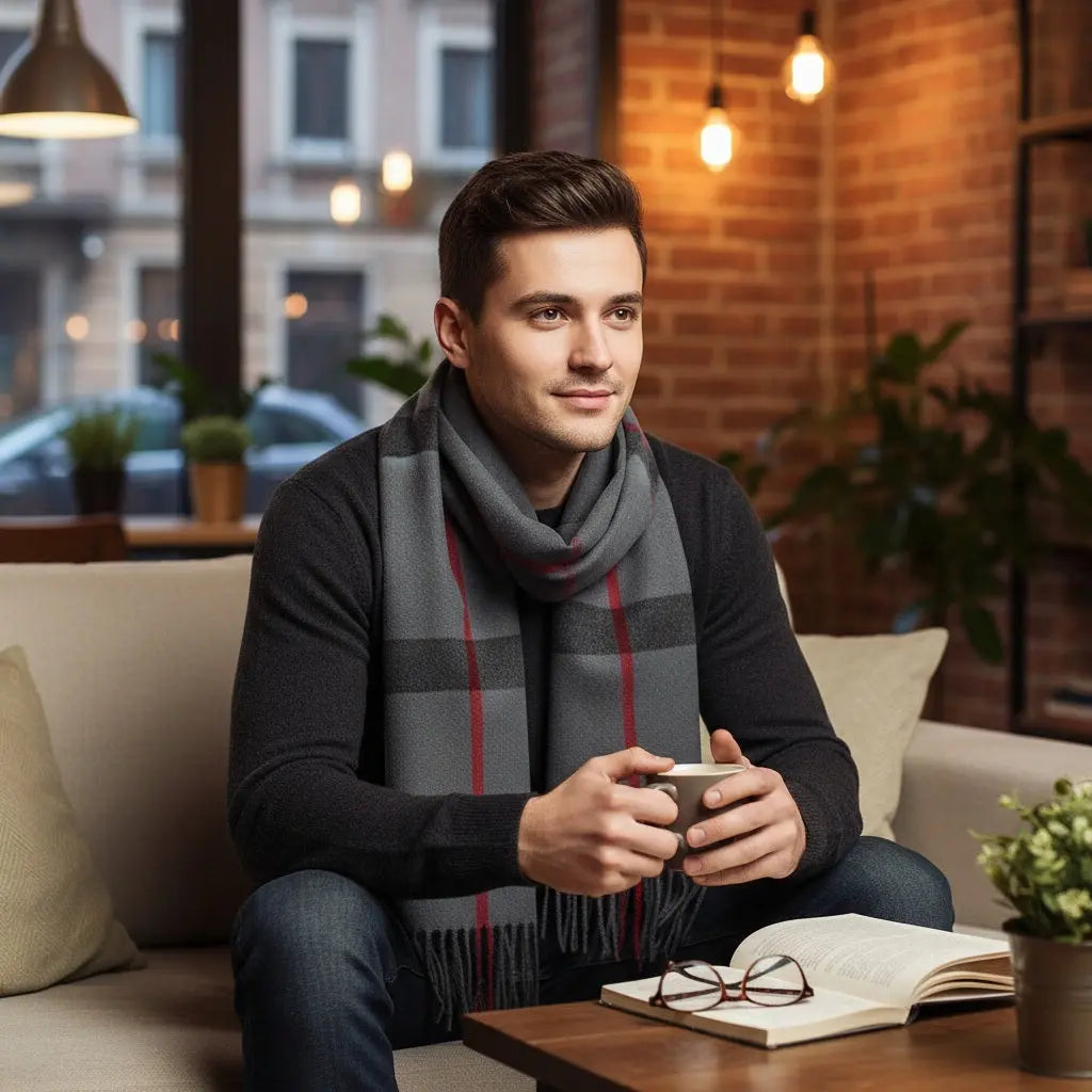 Echarpe en cachemire CELESTE - Coeur de Foulard