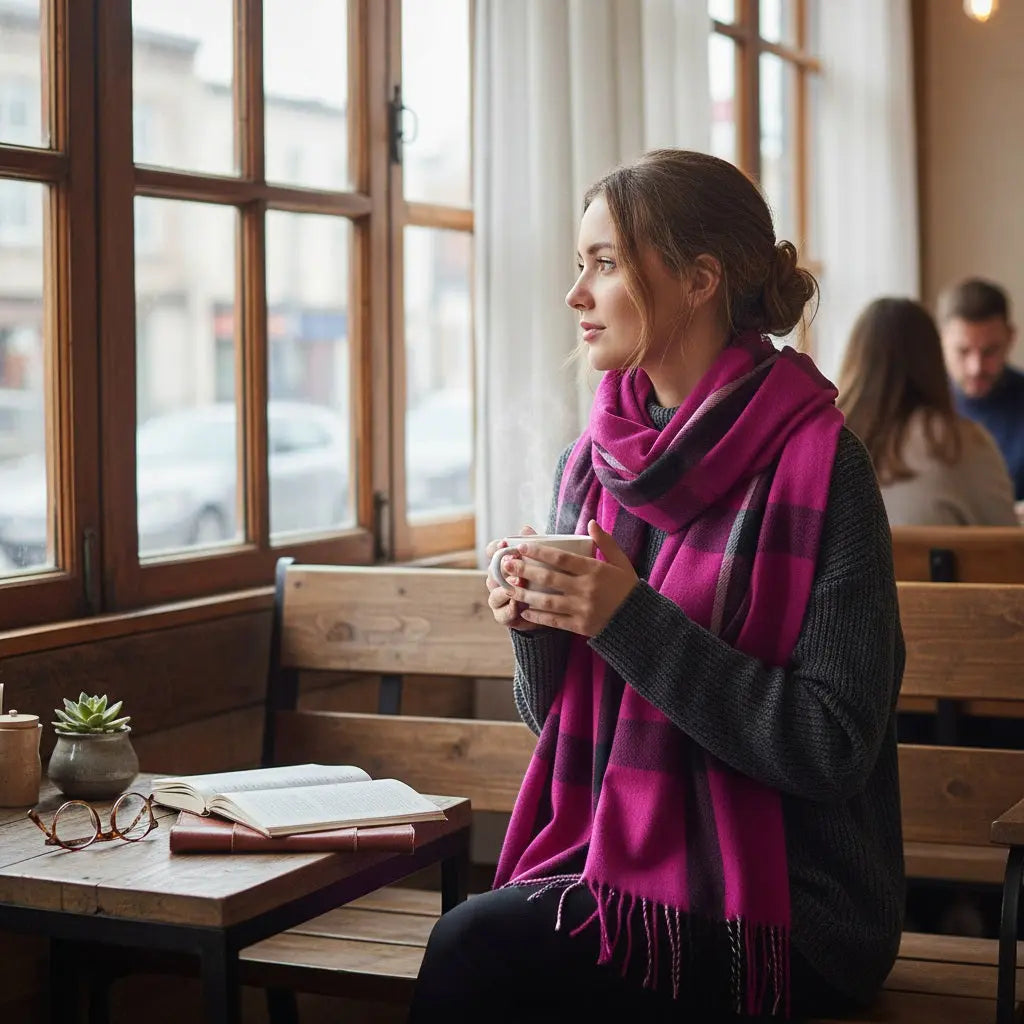 Echarpe en cachemire CHANTAL - Coeur de Foulard