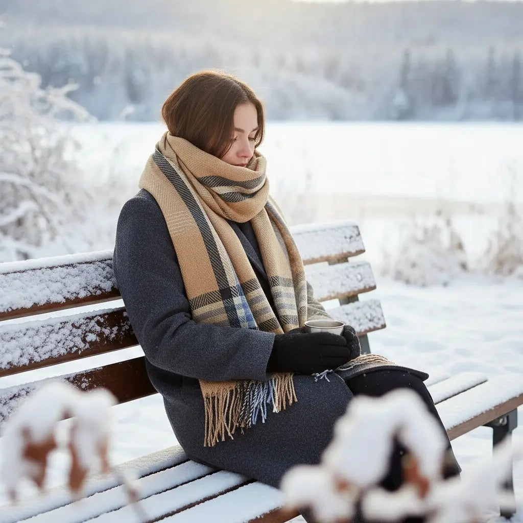 Echarpe en cachemire NATHALIE - Coeur de Foulard