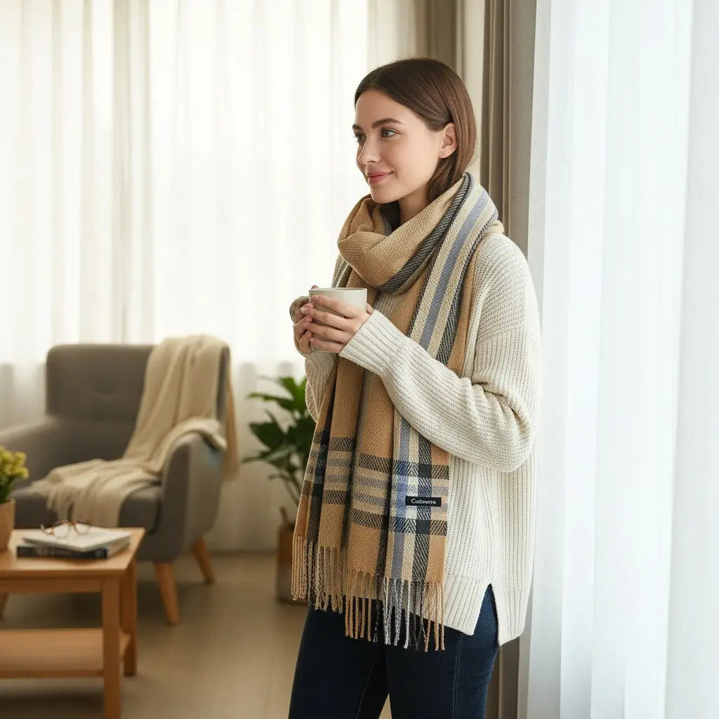 Echarpe en cachemire NATHALIE - Coeur de Foulard