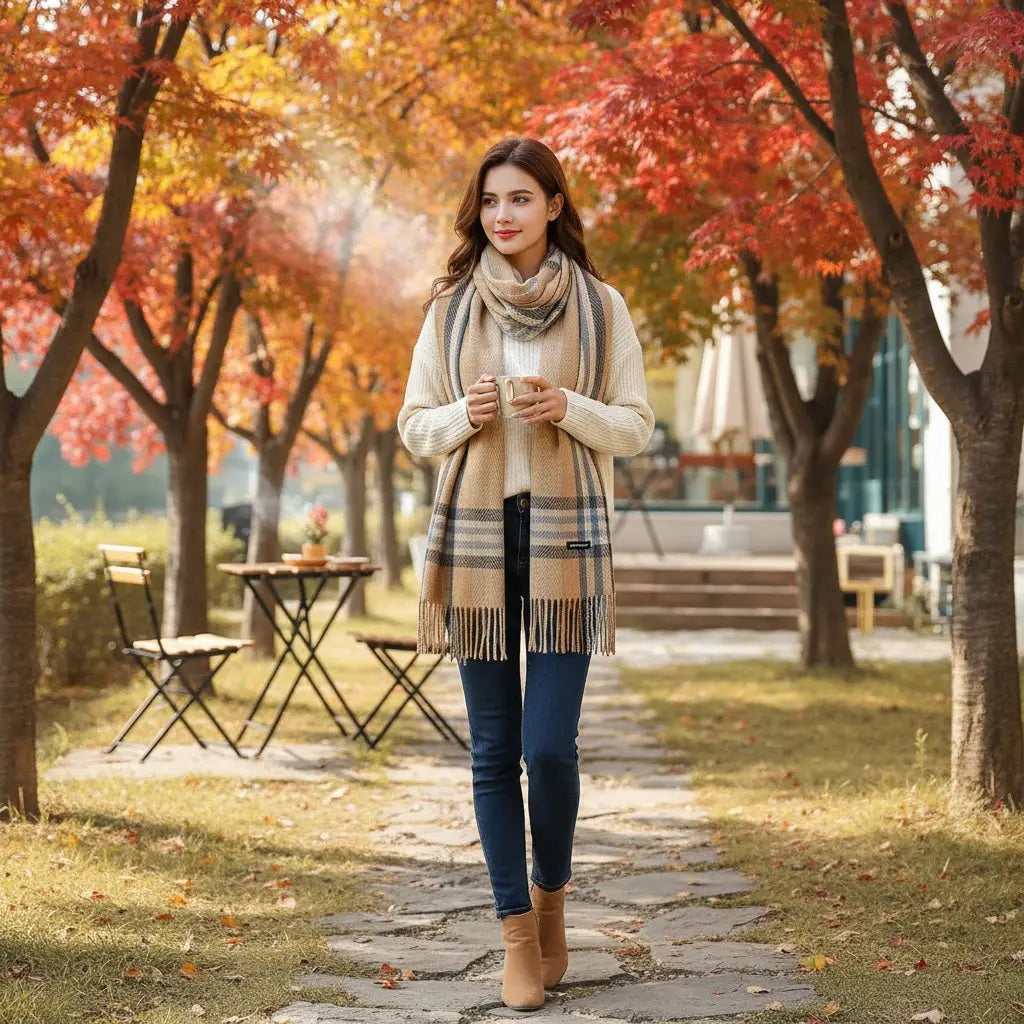 Echarpe en cachemire NATHALIE - Coeur de Foulard