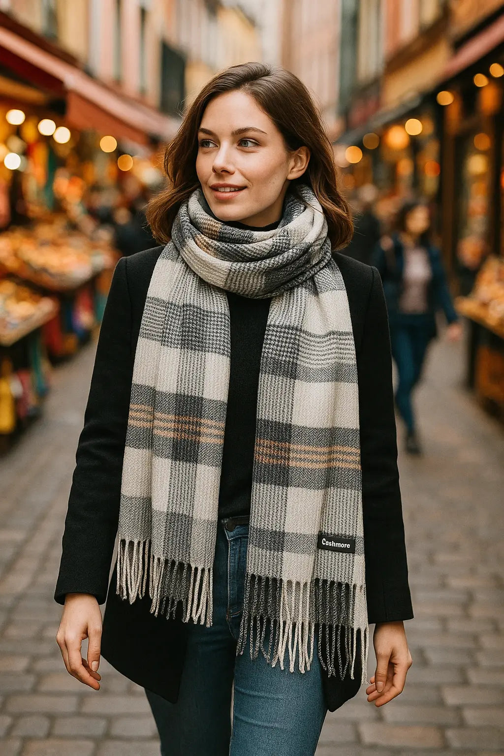 Echarpe en cachemire SABINE - Coeur de Foulard