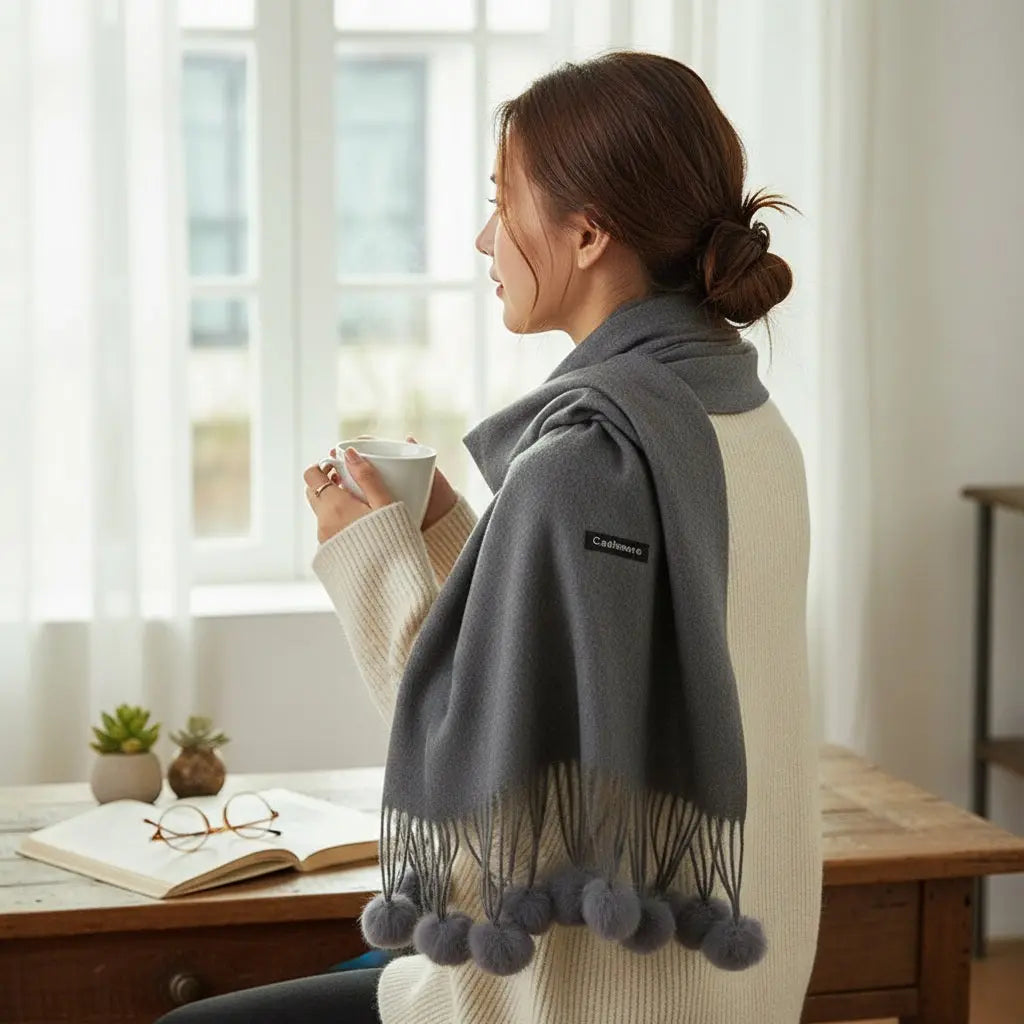 Echarpe en cachemire SALOME - Coeur de Foulard