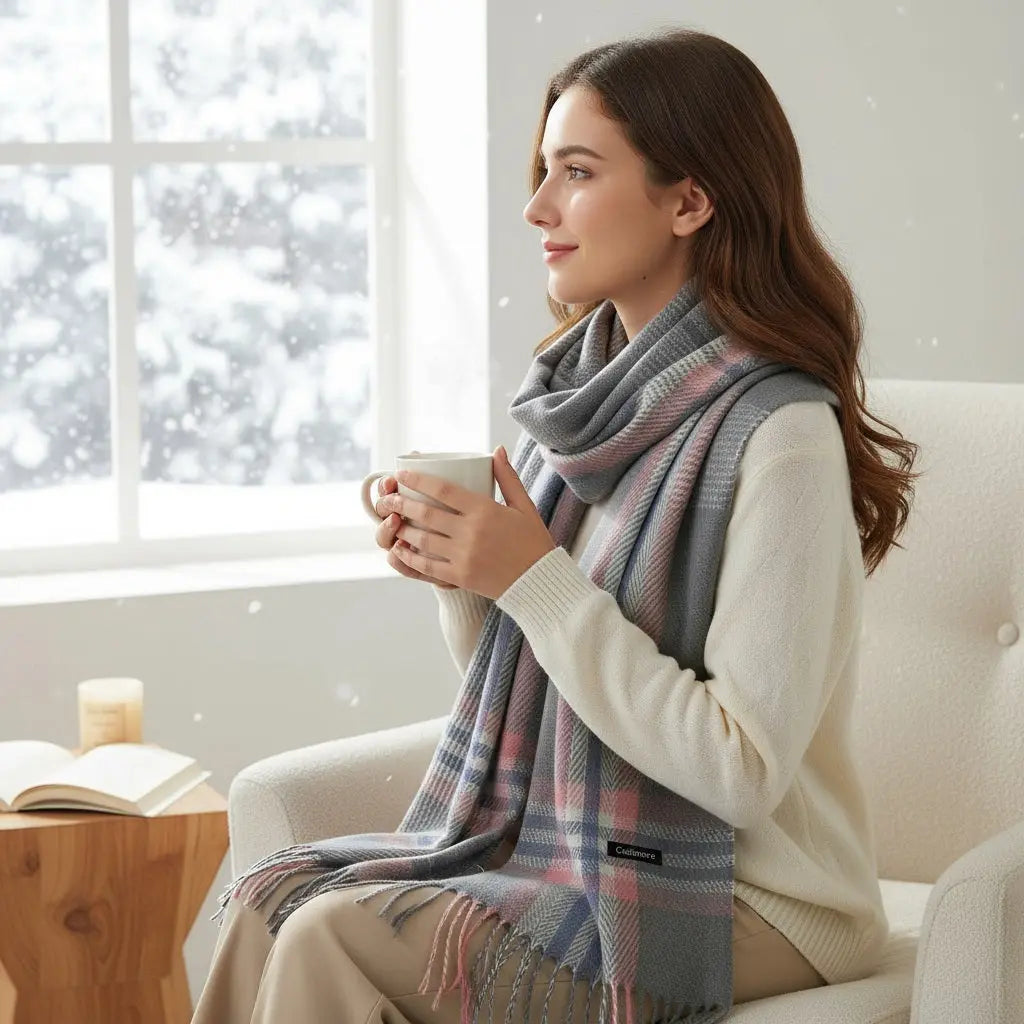 Echarpe en cachemire SAMANTHA - Coeur de Foulard