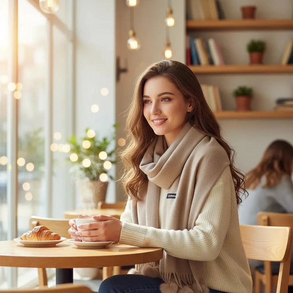 Echarpe en cachemire SHANA - Coeur de Foulard