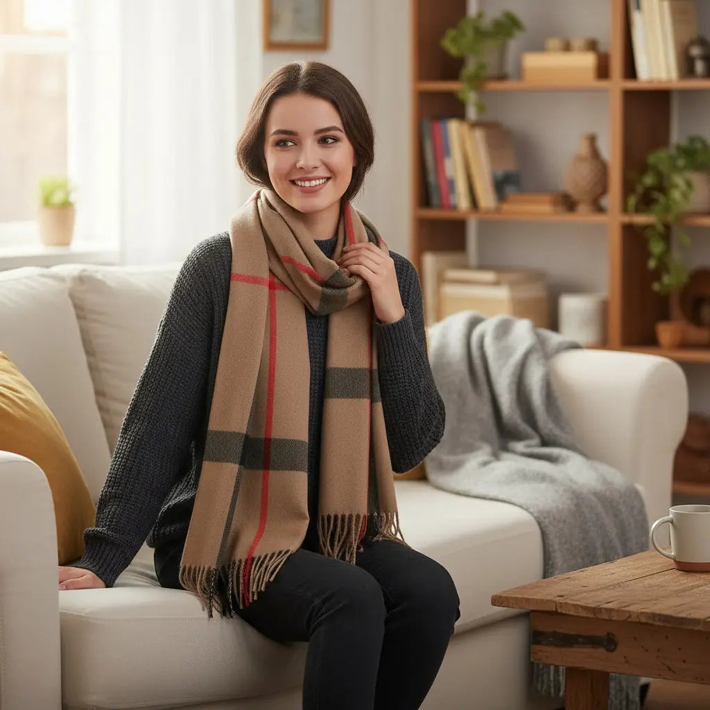 Echarpe en cachemire SIDONIE - Coeur de Foulard