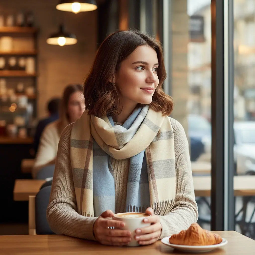 Echarpe en cachemire SOLENE - Coeur de Foulard