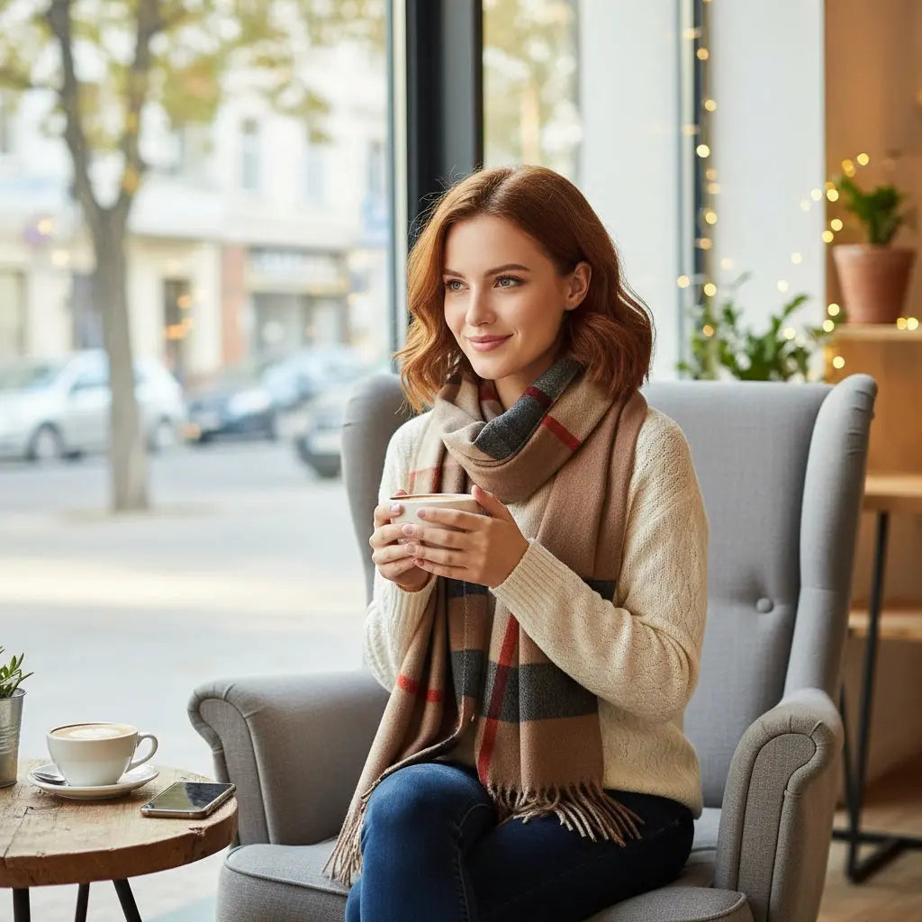 Echarpe en cachemire TYPHAINE - Coeur de Foulard