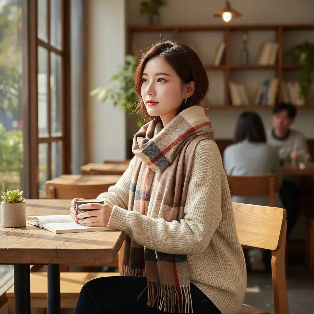 Echarpe en cachemire TYPHAINE - Coeur de Foulard