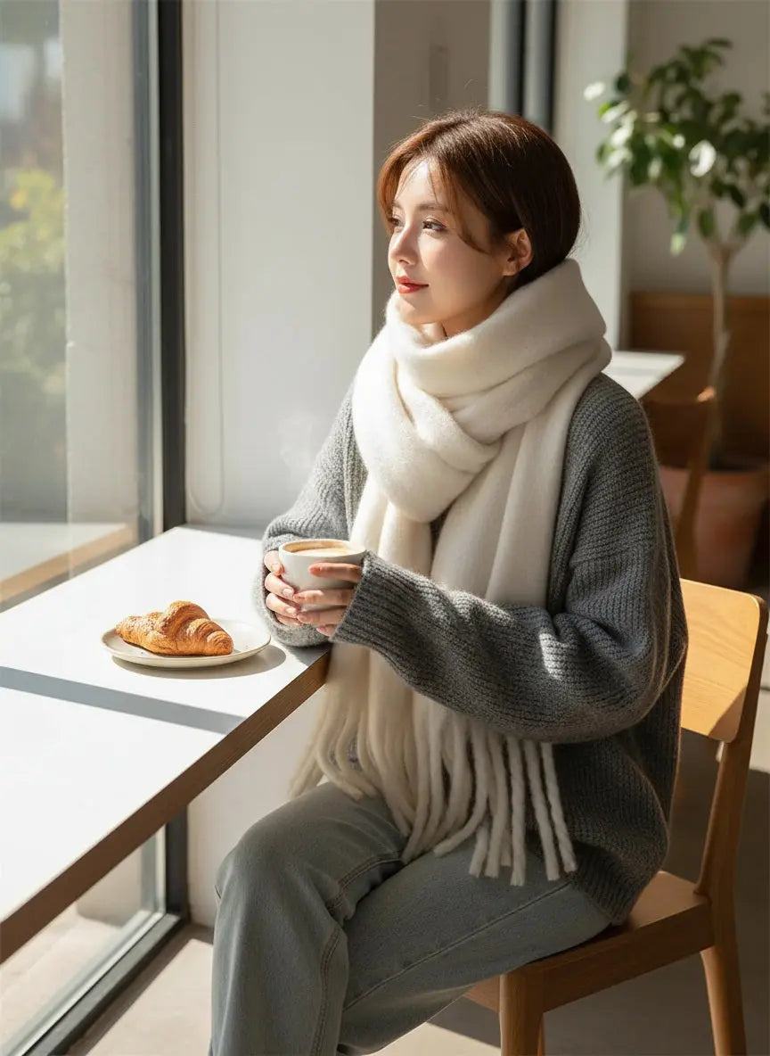 Echarpe femme hiver CORINNE - Coeur de Foulard