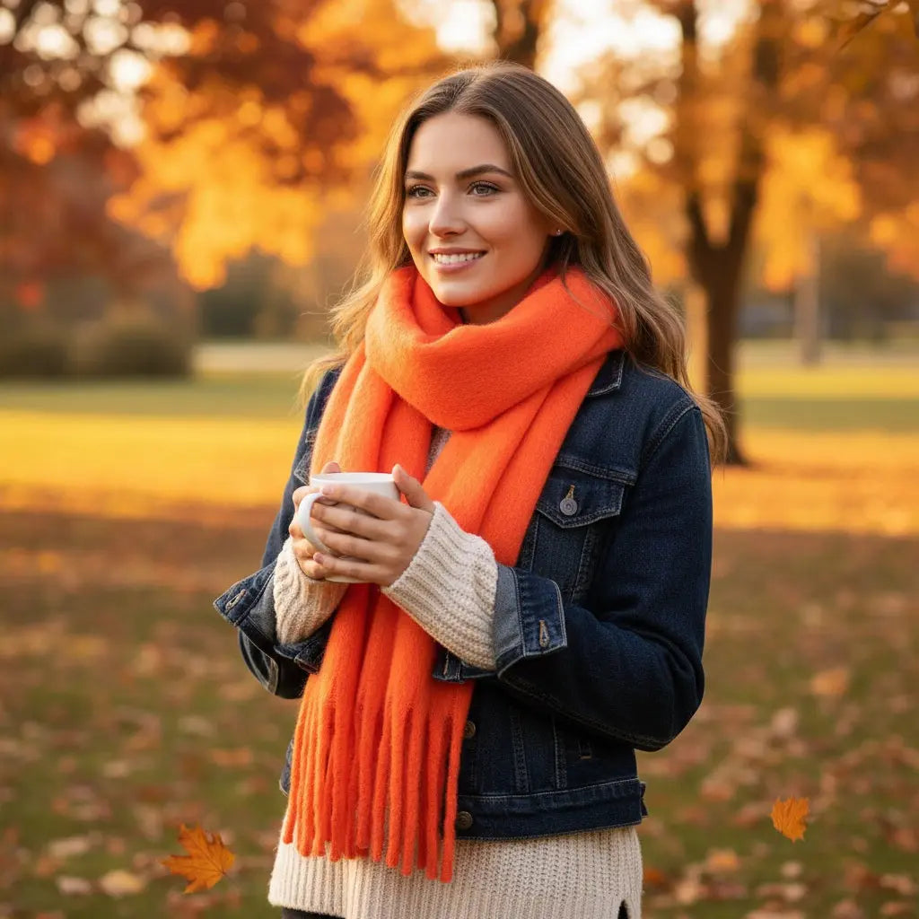 Echarpe femme hiver DOMINIQUE - Coeur de Foulard