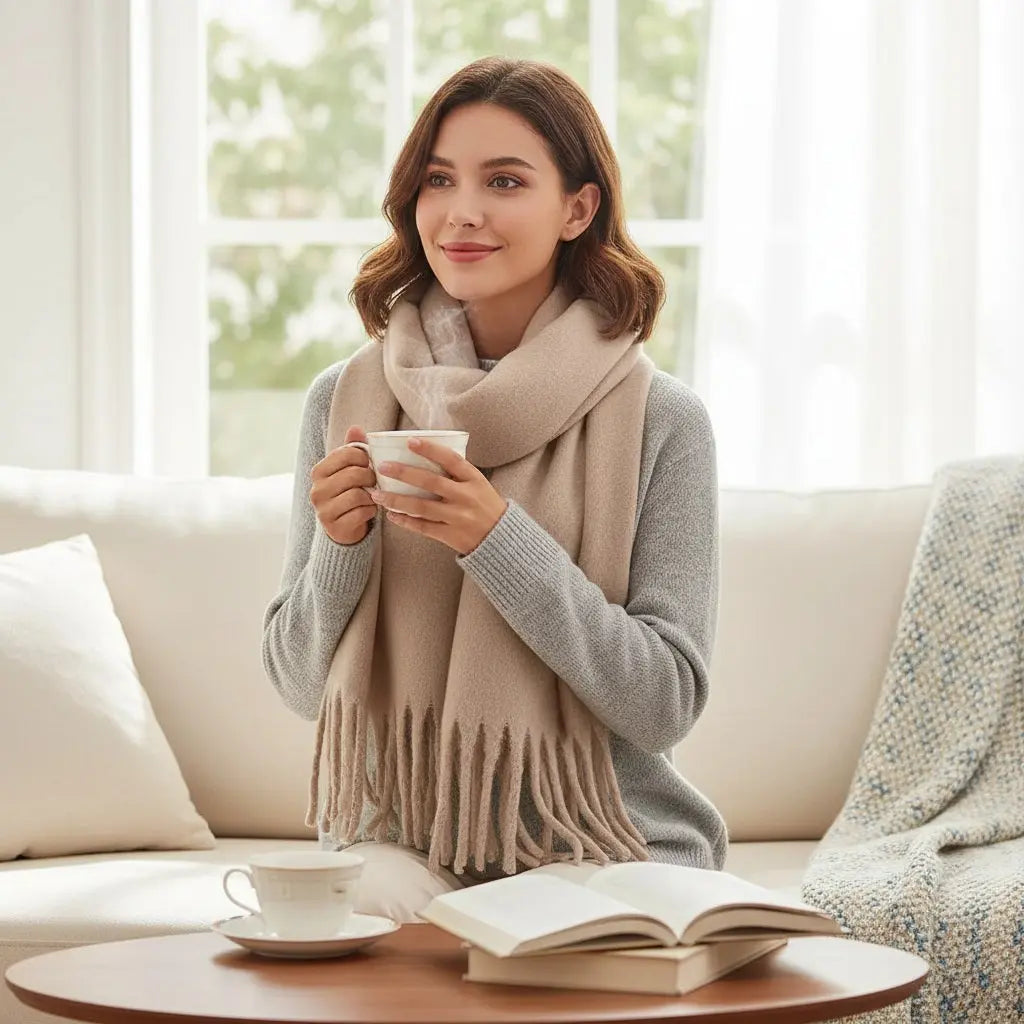 Echarpe femme hiver ELIANNA - Coeur de Foulard