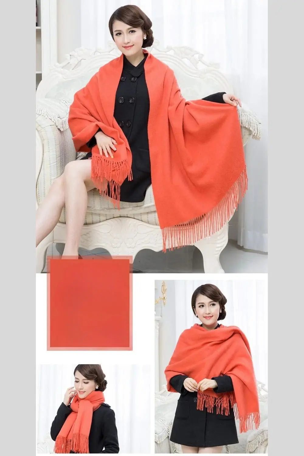 Echarpe femme laine KIRSTEN - Coeur de Foulard