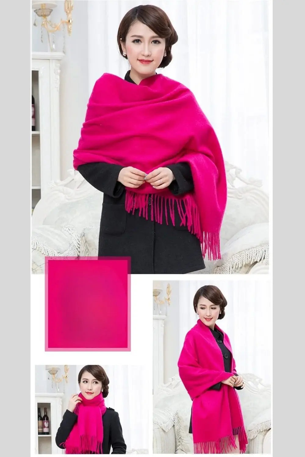 Echarpe femme laine LAILA - Coeur de Foulard