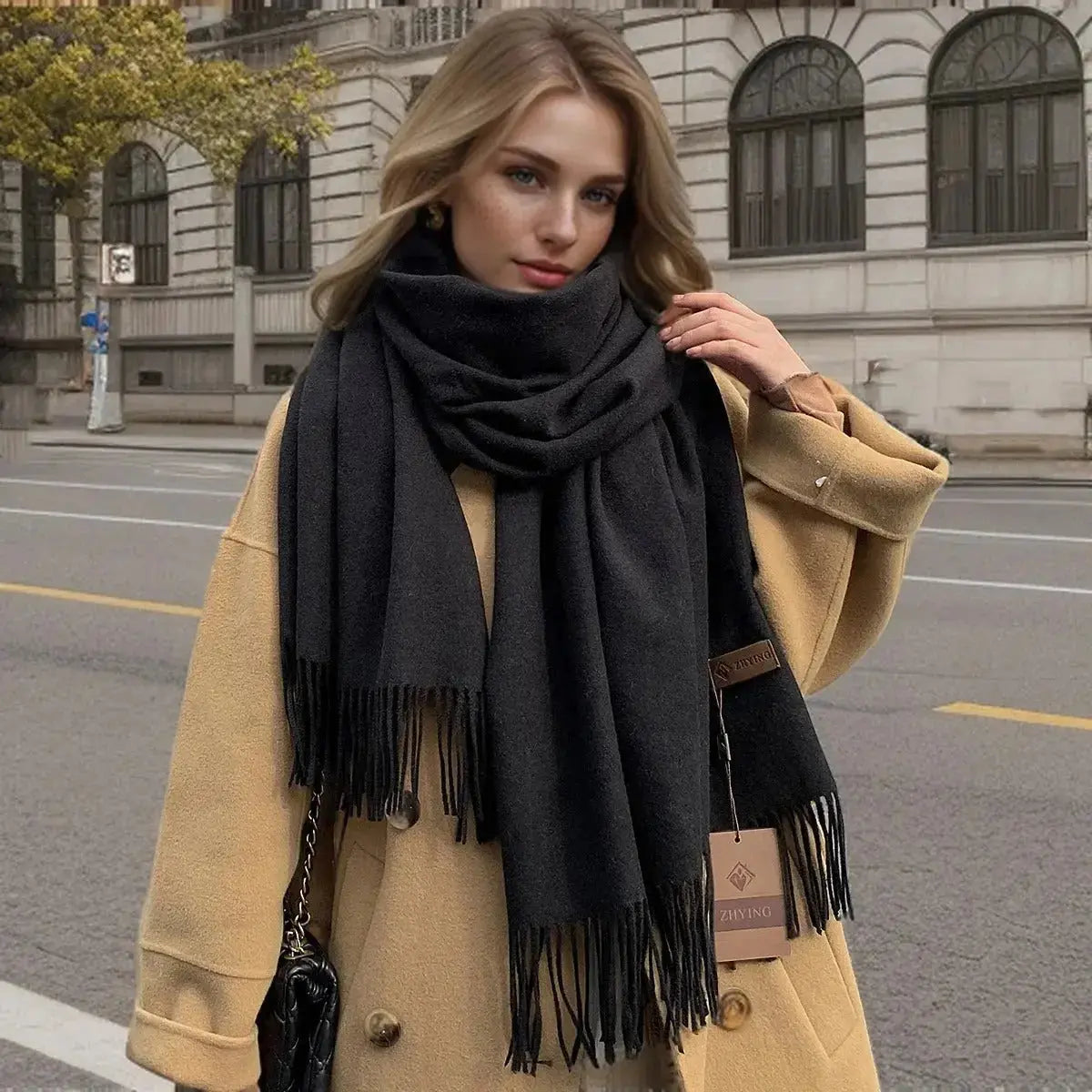 Écharpe Femme Luxe InTheCity bis - Coeur de Foulard