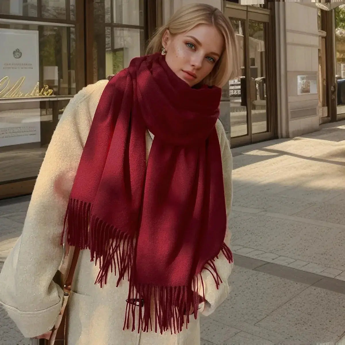 Echarpe femme luxe BODIL - Coeur de Foulard